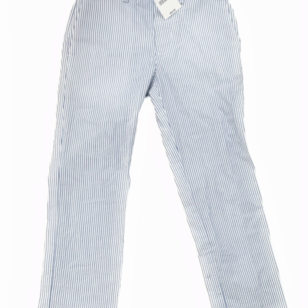 Crewcuts “Thompson” seersucker blue & white stripe pants size 5